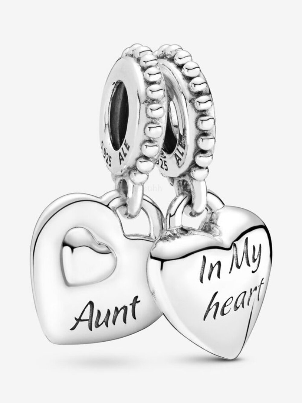 Pandora Aunt & Niece Split Heart Dangle Charm